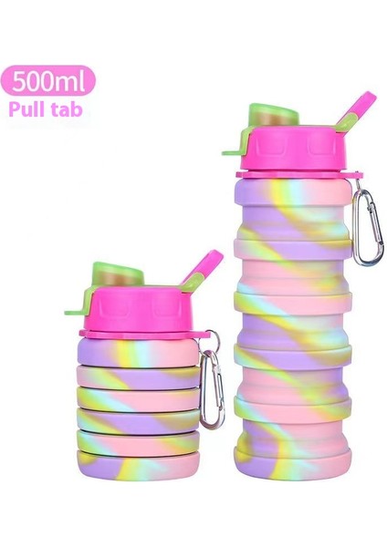 Silikon Geri Çekilebilir Spor Şişesi Açık Seyahat Şişesi Katlanır Kupa (Yurt Dışından)