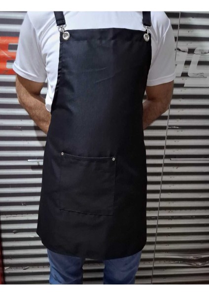 Şık Siyah Mutfak Önlüğü, Kullanışlı ve Rahat Tasarım
