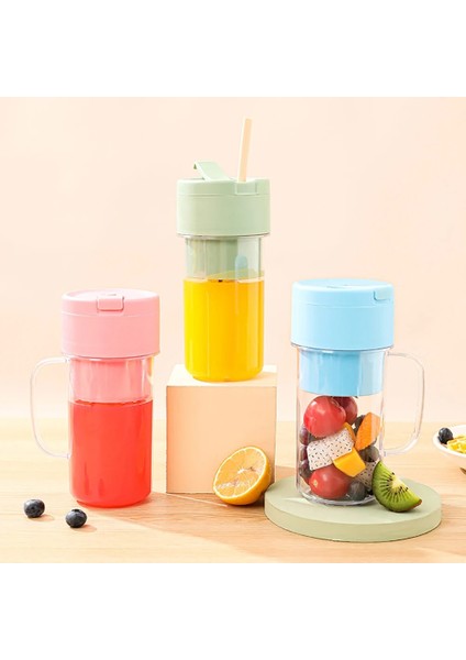 Elektrikli Meyve Sıkacağı Pipetli Bardak