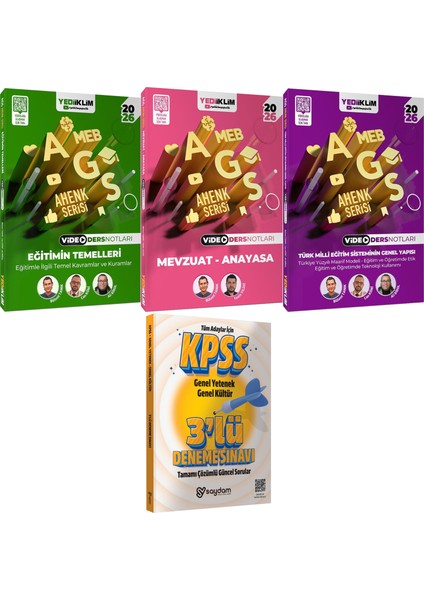 2026 Meb Ags Ahenk Serisi Video Ders Notları-Eğitim,mevzuat,anayasa