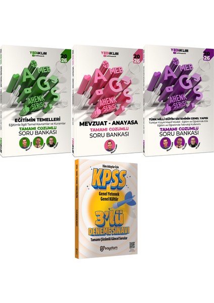 2026 Meb Ags Ahenk Serisi Tamamı Çözümlü Soru Bankası-Eğitim,mevzuat,anayasa