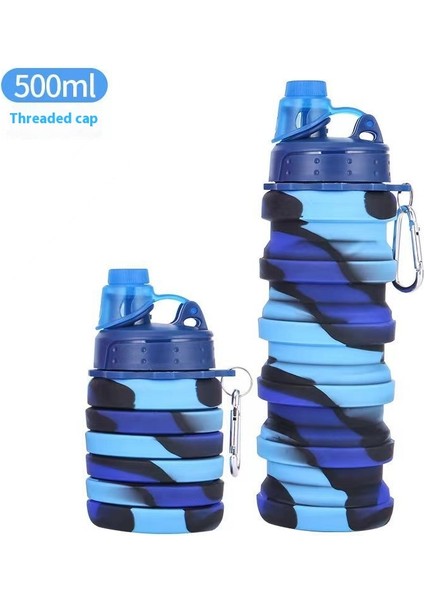 Silikon Geri Çekilebilir Spor Şişesi Açık Seyahat Şişesi Katlanır Kupa (Yurt Dışından)