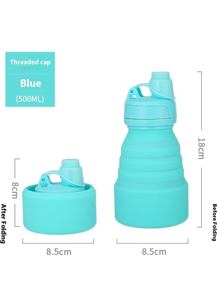 Çocuk Kupa Silikon Katlanır Spor Su Şişesi Açık Seyahat Kupa Geri Çekilebilir (Yurt Dışından)