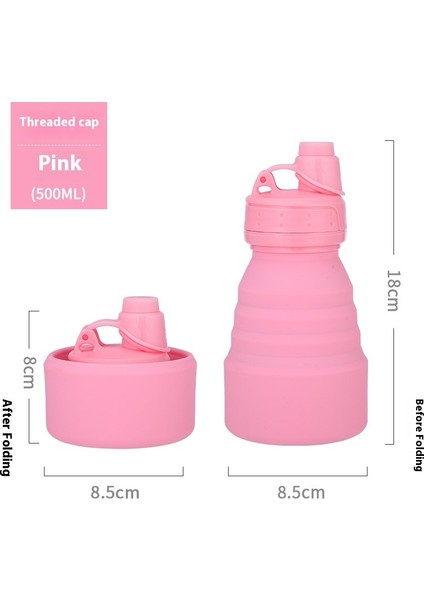 Çocuk Kupa Silikon Katlanır Spor Su Şişesi Açık Seyahat Kupa Geri Çekilebilir (Yurt Dışından)