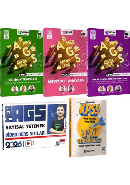 2026 Meb Ags Ahenk Serisi Video Ders Notları-Ilyas Güneş Sayısal Yetenek Video Ders Notları