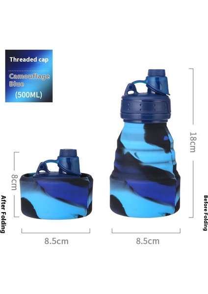 Çocuk Kupa Silikon Katlanır Spor Su Şişesi Açık Seyahat Kupa Geri Çekilebilir (Yurt Dışından)