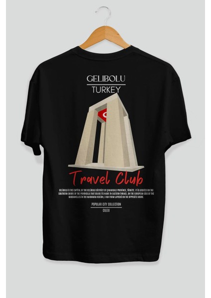 Gelibolu Turkey Arka Baskılı Oversize T-Shirt Erkek Kadın Pamuk Bisiklet Yaka Tişort fiyatları