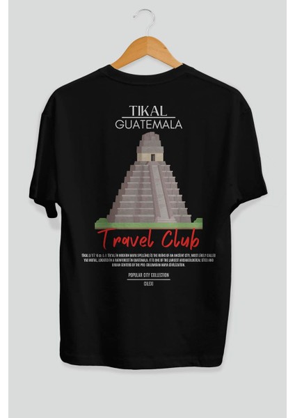 Tikal Guatemala Arka Baskılı Oversize T-Shirt Erkek Kadın Pamuk Bisiklet Yaka Tişort fiyatları