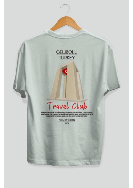 Gelibolu Turkey Arka Baskılı Oversize T-Shirt Erkek Kadın Pamuk Bisiklet Yaka Tişort fiyatları