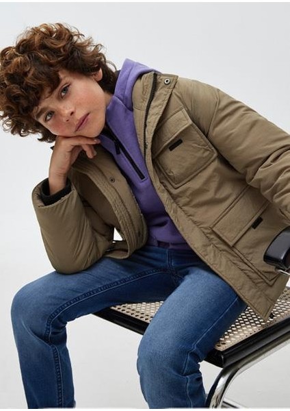 Mayoral Erkek Çocuk Yeşil Mont Cepli