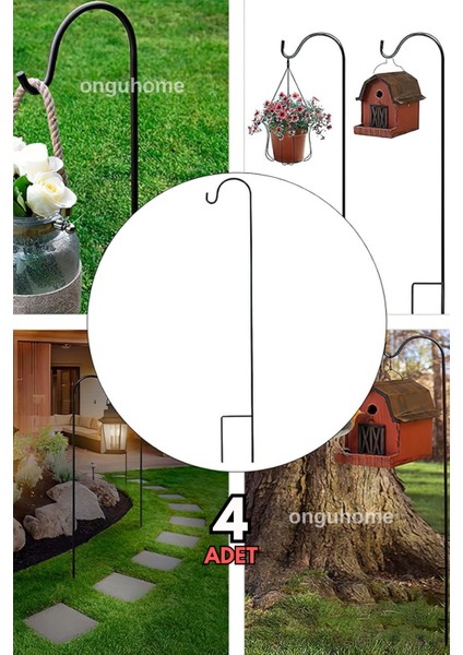 Metal Çubuk Çok Amaçlı Bahçe Kancası Dekor Çoban Kancası Bitki Bahçe Askısı Fener Çiçek Kancası modelleri