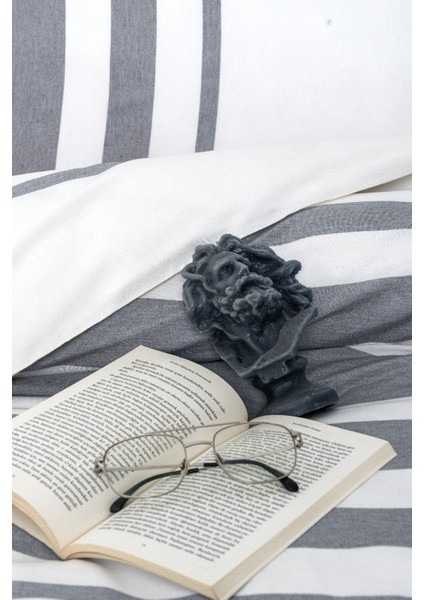 %100 Pamuk Çizgili Çift Kişilik Nevresim Takımı (200X220CM) fırsatları