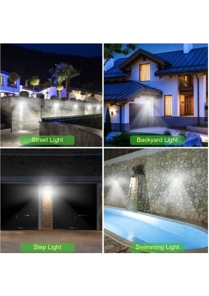 Projektör 100 Ledli Işık Sensörlü Güneş Enerjili Solar Lamba modelleri