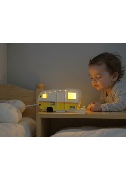 Karavan Dekoratif Aydınlatma ve Gece Lambası Ahşap Mdf ( El Yapımı)