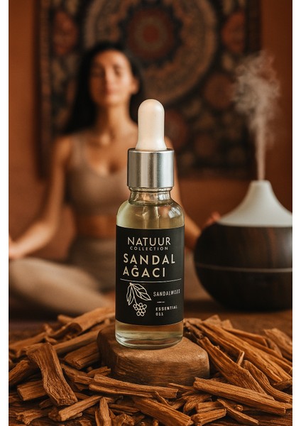 Sandal Ağacı Esans Uçucu Yağ Doğal Yoğun Koku Buhurdanlık Difüzör Esansı 20 ml