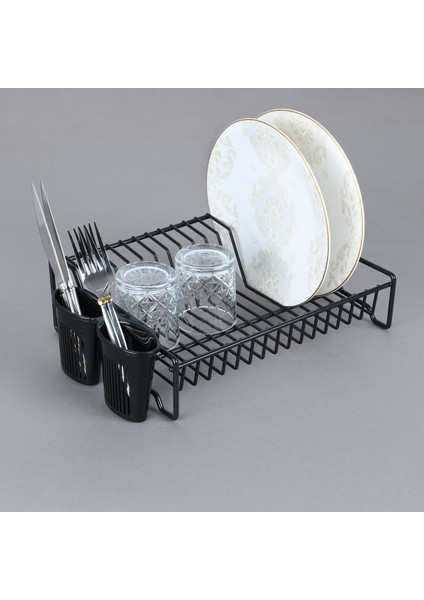 Paslanmaz Metal Bulaşıklık Kurutmalık Mutfak Saklama ve Düzenleme Siyah fiyatları