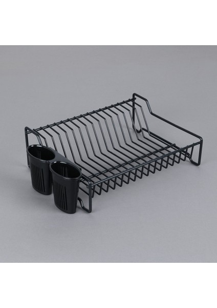 Paslanmaz Metal Bulaşıklık Kurutmalık Mutfak Saklama ve Düzenleme Siyah indirimleri