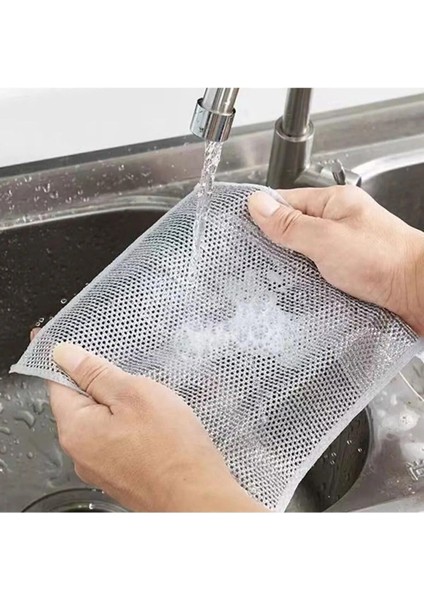 3 Adet Çift Katlı Inox Bez Telli Bulaşık Bezi, Zor Kir Bezi, Mutfak Banyo Bezi fiyatları