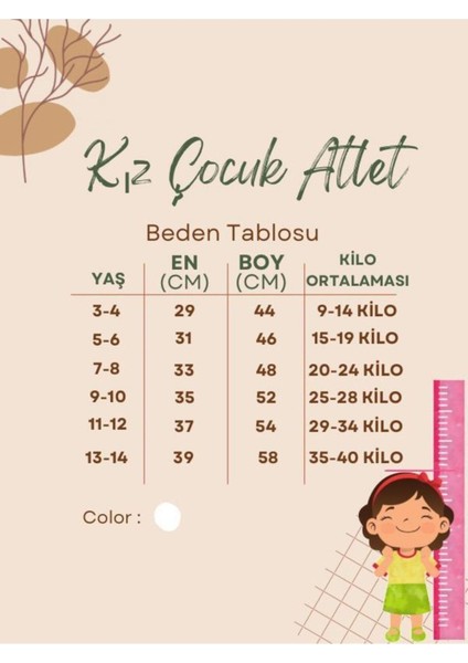 6'lı Kız Çocuk Ip Askılı Penye Atlet fiyatları