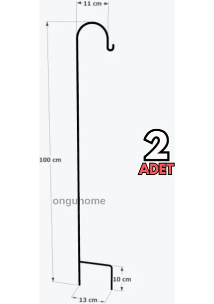 Metal Çubuk Çok Amaçlı Bahçe Kancası Dekor Çoban Kancası Bitki Bahçe Askısı Fener Çiçek Kancası fiyatları