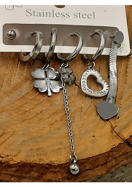 Kararmaz Çelik Lüks Küpe