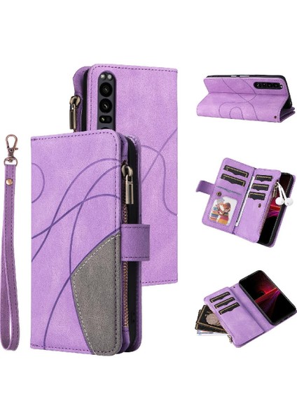 Kart Yuvası Standı Kickstand Koruyucu Tarzı ile Sony Xperia 1iii Için Kılıf (Yurt Dışından)
