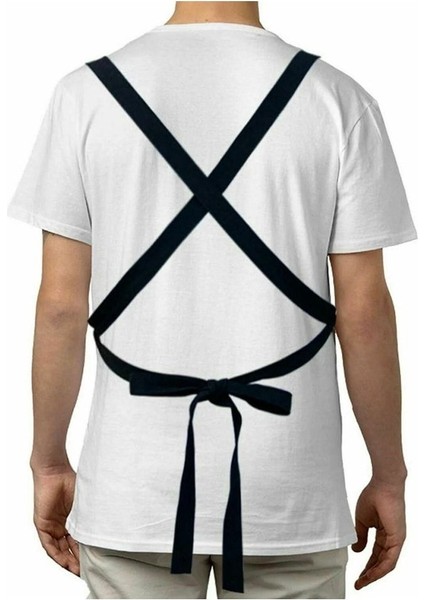 Kişiye Özel Erkek Barbekü Karikatürlü Profesyonel Antrasit Mutfak Önlüğü fiyatları