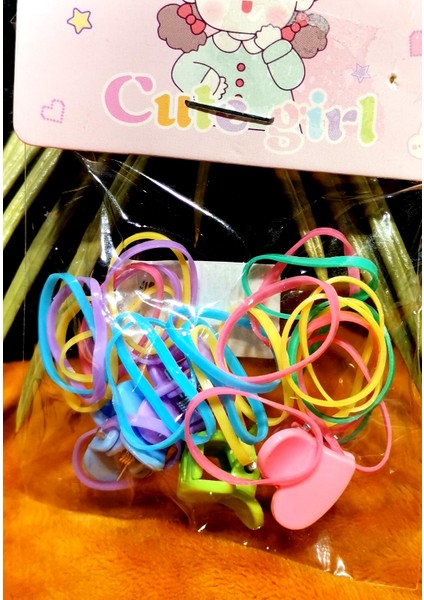 Lüks Çoklu Renkli Küçük Tutturma ve Örgü Lastik Toka