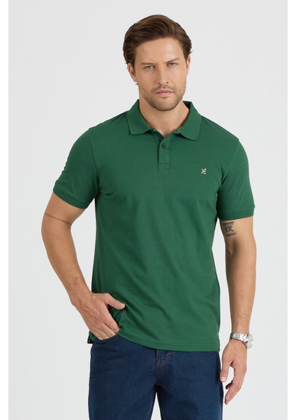 Regular Fit Pamuk Polo Yaka Kısa Kollu Pike Erkek Tişört 0002 fiyatları