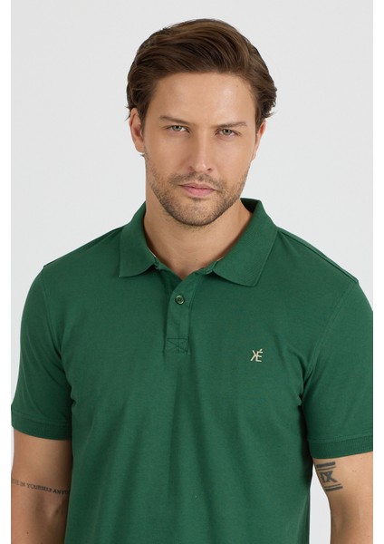 Regular Fit Pamuk Polo Yaka Kısa Kollu Pike Erkek Tişört 0002 modelleri