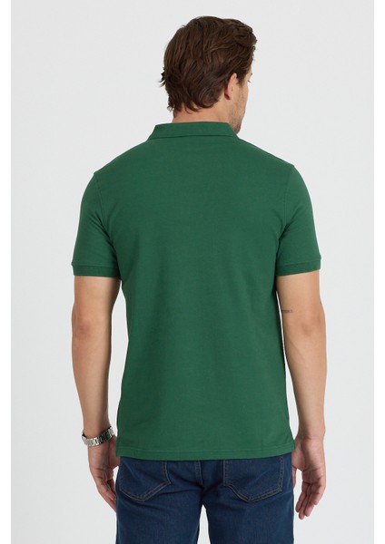 Regular Fit Pamuk Polo Yaka Kısa Kollu Pike Erkek Tişört 0002 fırsatları