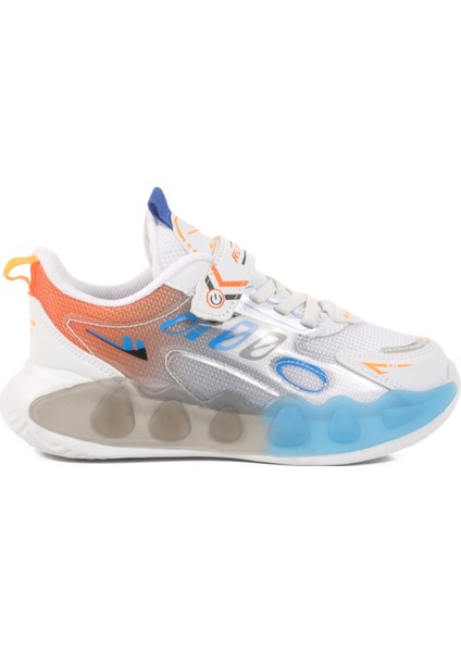 Beyaz-Siyah-Saks Fileli Çocuk Spor Ayakkabı 2480 F modelleri