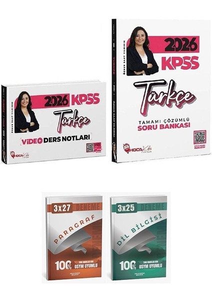 Anla Kazan + Hoca Kafası 2026 Kpss Türkçe Video Ders Notları + Soru Bankası 2 Li Set - Öznur Saat Yıldırım Anla Kazan + Hoca Kafası Yayınları