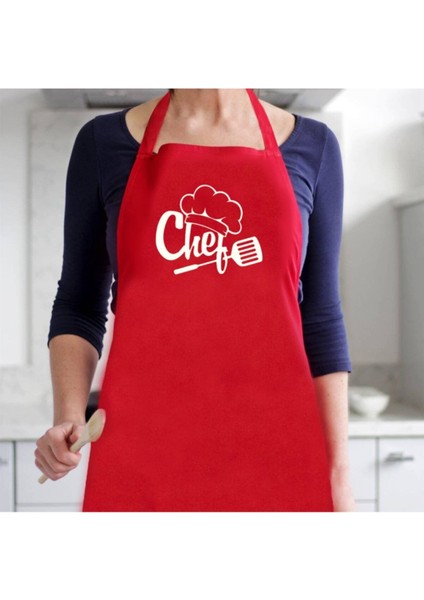 Kırmızı Mutfak Önlüğü, Şef ve Aşçı Için Şıklık ve Koruma Sağlar