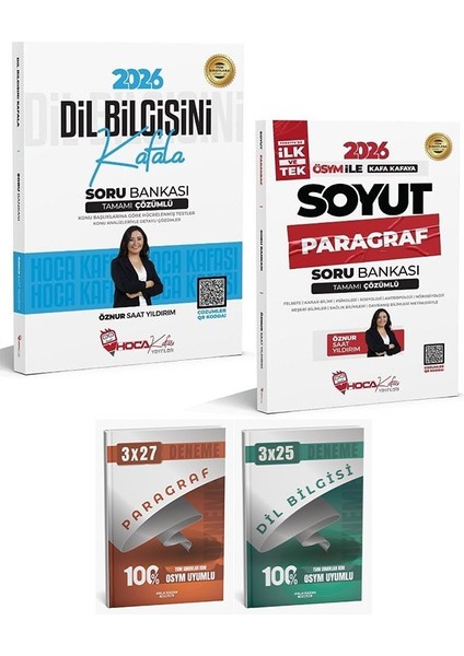 Anla Kazan + Hoca Kafası 2026 Kpss Tyt Dil Bilgisi + Paragraf Soru Bankası 2 Li Set - Öznur Saat Yıldırım Anla Kazan + Hoca Kafası Yayınları