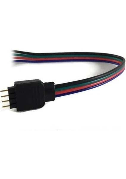 Rgb Şerit LED Birleştirme Aparatı Kablolu 4’lü Iğne Erkek Kablo (5 Adet)