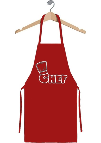 Şık Siyah Baskılı Mutfak Önlüğü, Modern ve Kullanışlı Tasarım