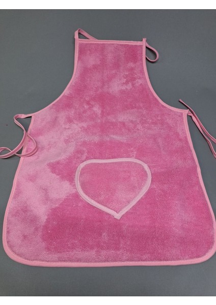 Pembe Peluş Mutfak Önlüğü, Su Geçirmez ve Şık Tasarım