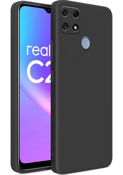 Realme C25 Kılıf First Silikon - Siyah