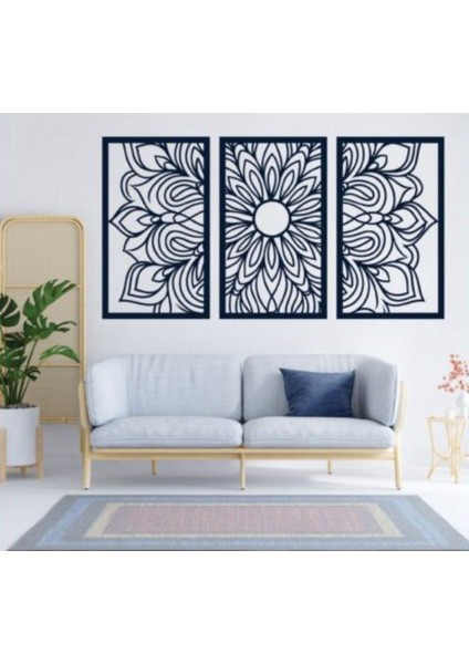 Doğal Ahşap Mandala Duvar Dekoru, Sıcak ve Şık Dekorasyon Parçası