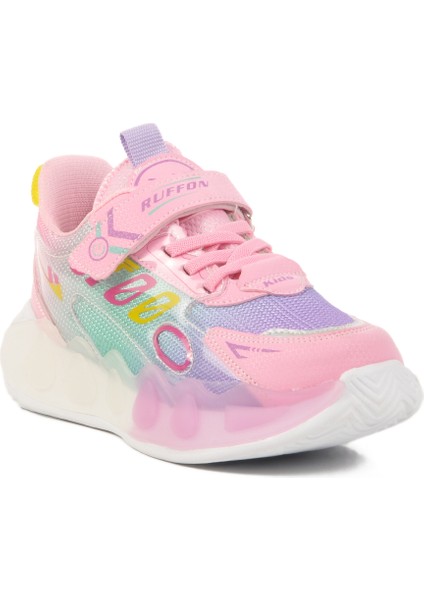 Pembe-Sarı Fileli Çocuk Spor Ayakkabı 2480 F