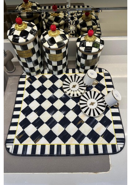 Emici Tezgah Üstü Kurutma Matı 40X50 cm Yıkanabilir Siyah fiyatları