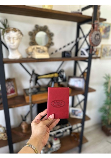 Land Rover Dikişli Araç Ruhsat Kılıfı Kabı Oto Ruhsatlık Araba Ruhsat Koruyucu