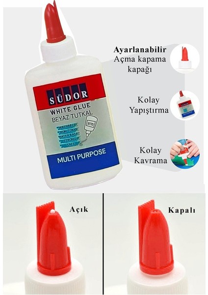 Beyaz Tutkal 100 gr 1 Adet Südor Beyaz Mobilya Tutkalı 100 gr Ahşap Tutkalı Su Bazlı Çok Amaçlı Beyaz Tutkal modelleri