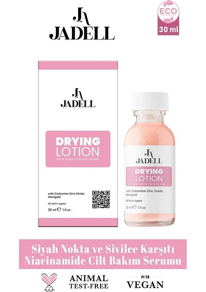 Akne ve Siyah Nokta Karşıtı Vegan Doğal Niacinamide Cilt ve Yüz Bakım Serumu 30 ml