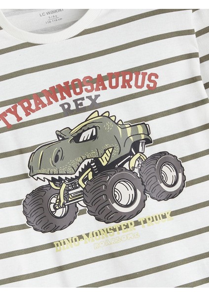 Bisiklet Yaka Baskılı Erkek Bebek Sweatshirt ve Eşofman Alt 2'li (W5) modelleri