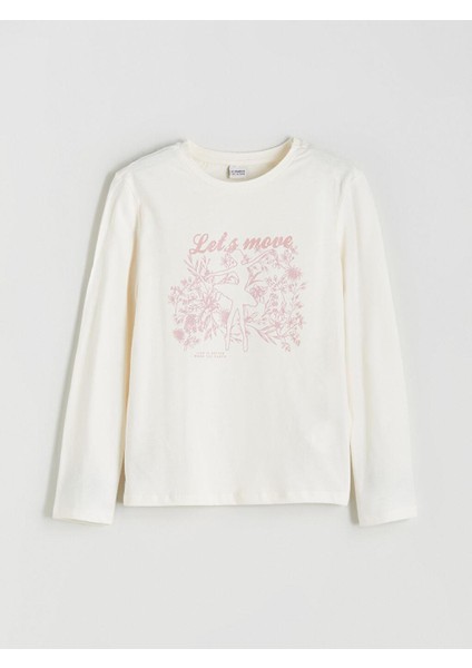 Bisiklet Yaka Baskılı Kız Çocuk Tişört 2'li (W5) fiyatları