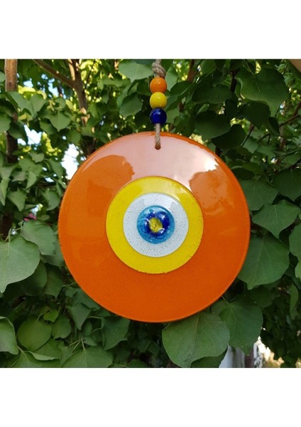 El Yapımı Turuncu Nazar Boncuğu, Balkon, Bahçe ve Duvar Süsü fiyatları
