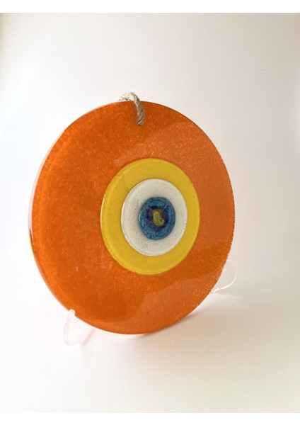 El Yapımı Turuncu Nazar Boncuğu, Balkon, Bahçe ve Duvar Süsü modelleri