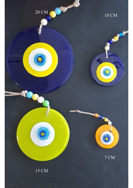 El Yapımı Turuncu Nazar Boncuğu, Balkon, Bahçe ve Duvar Süsü fırsatları